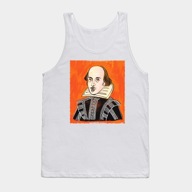 Orange Shakespeare Tank Top by WonderWebb